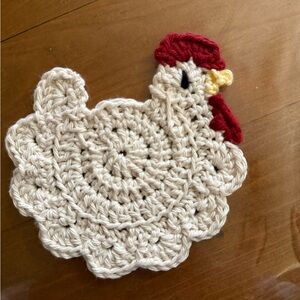 Crochet Chicken Coaster